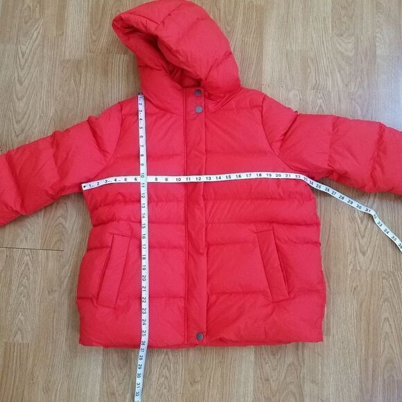 Eileen Fisher Quilted Nylon Hooded Down Puffer LP - Picture 6 of 8